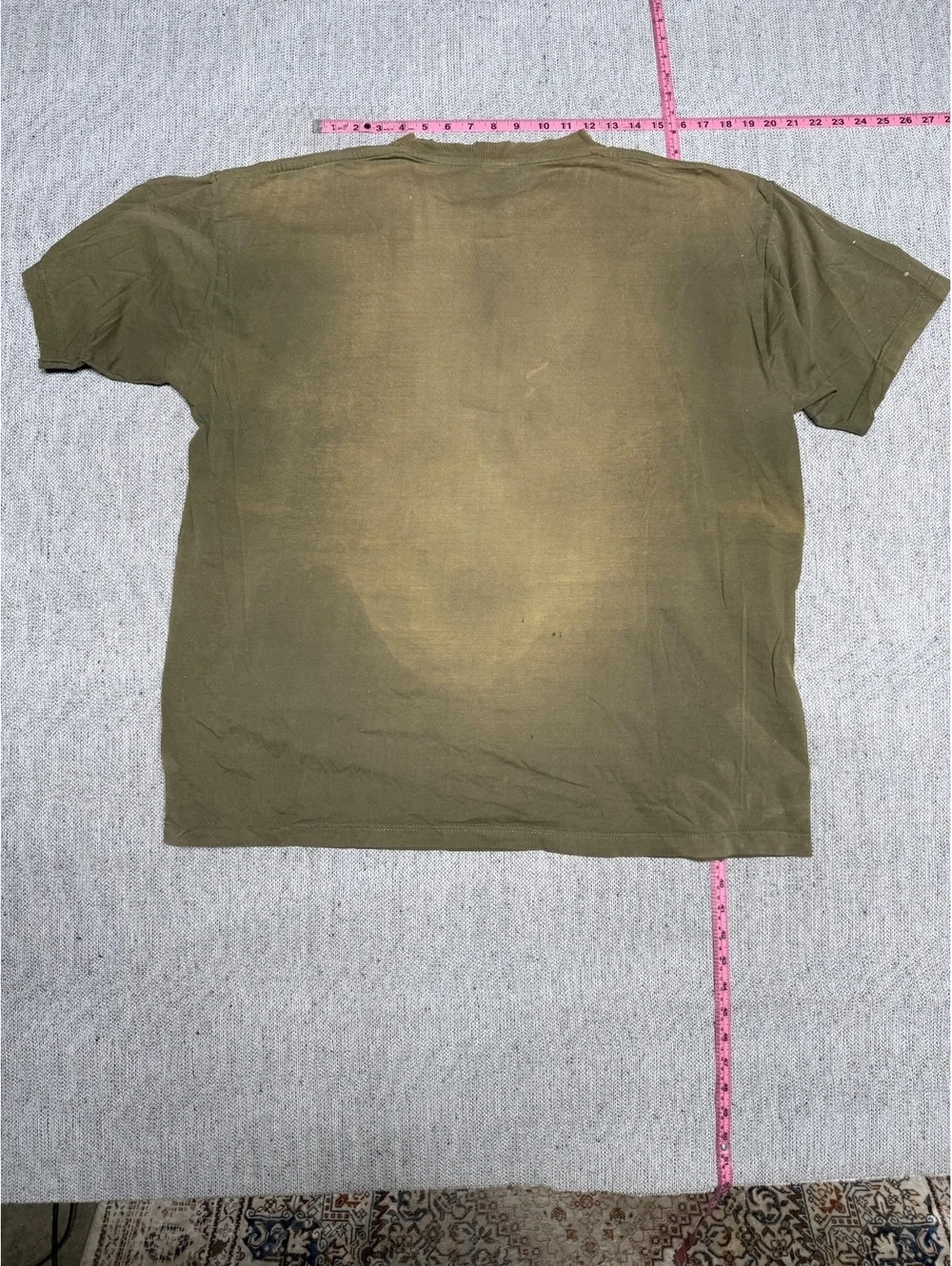 Hillside Select 2XL Olive Green Cotton T-Shirt with Distress